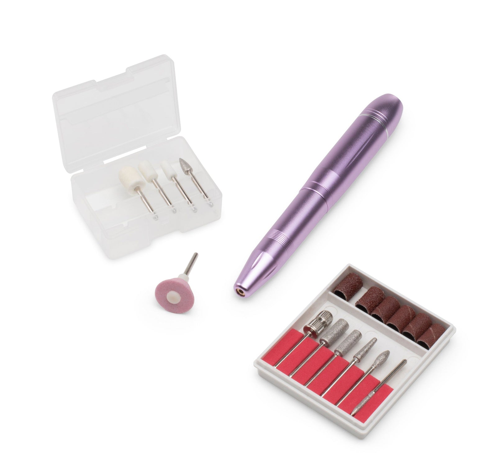 Electric Nail File along with 11 Changeable Drill Heads and Includes 66 Sanding Bands Suitable For Use On Suitable Natural, Acrylic or Gel Nails