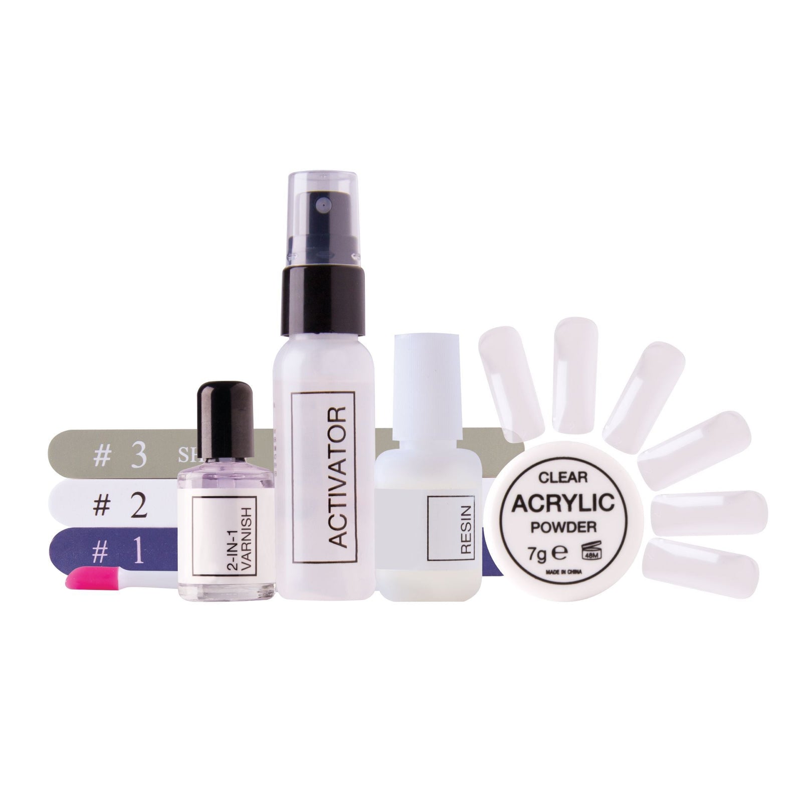 quick dip acrylic nail extensions kit contents 