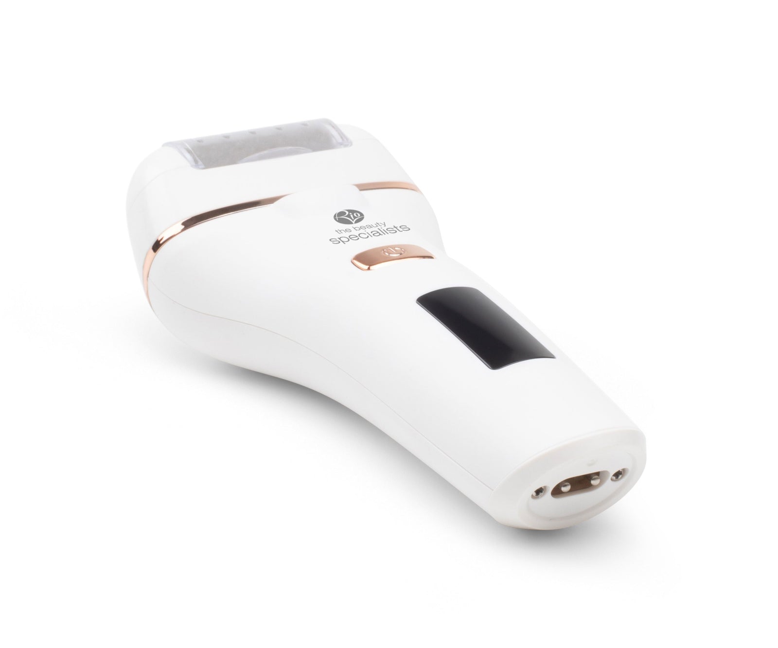 Go smooth 60 second pedi hard skin remover laid flat with charging port visible 