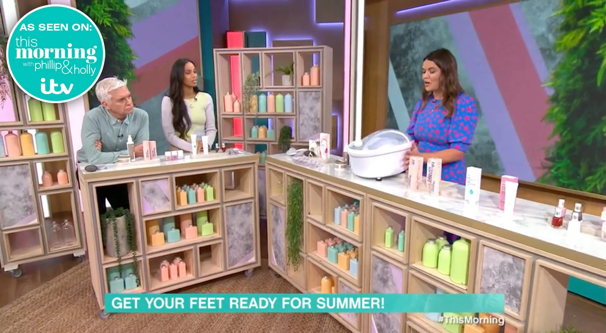 ITV - This Morning with Philip & Holly screen capture showing the Rio Beauty Deluxe Foot Spa