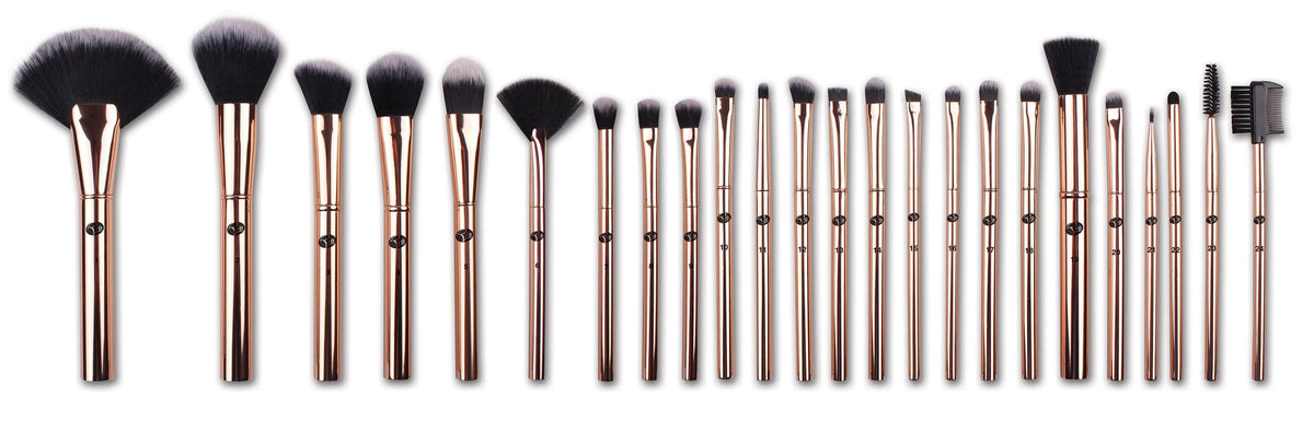 lush rose gold 24 piece make up brush collection