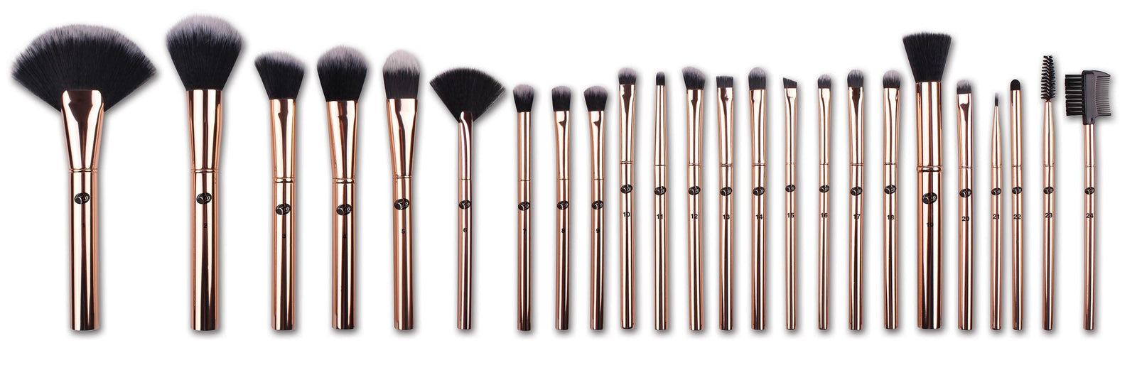 lush rose gold 24 piece make up brush collection