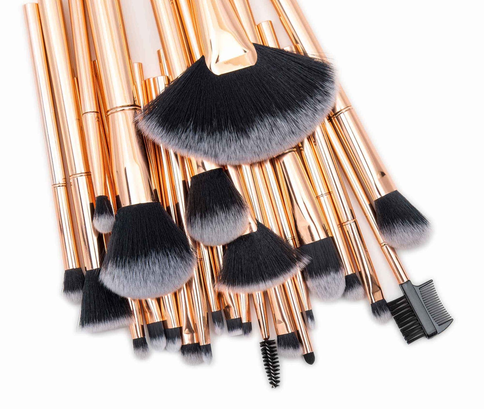 lush rose gold make up brush set 