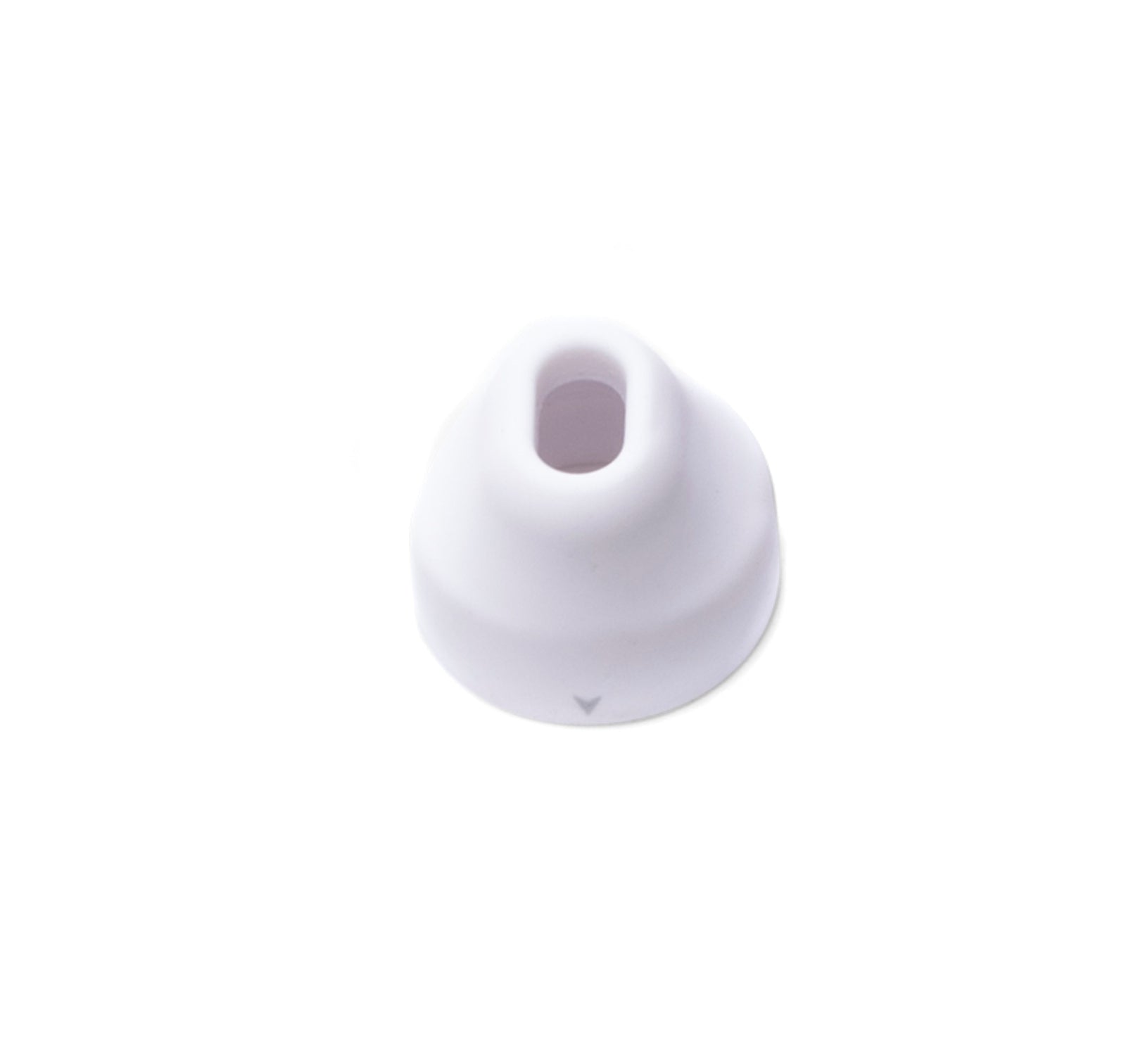 The Rio Pore Perfection Large Treatment Head is a white, oval plastic cap with a flared base, designed for high-suction face cleansing devices. Photographed on a plain white background.