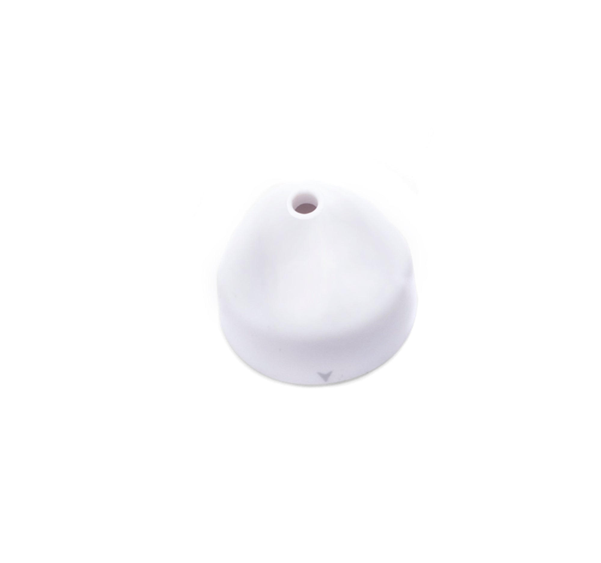 The Rio Pore Perfection Precision Treatment Head is a white, dome-shaped plastic tool with a small top hole, designed for effective blackhead removal, shown against a plain white background.